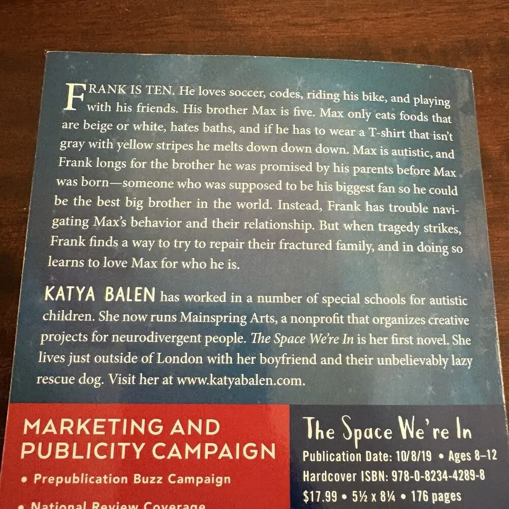 2019 The Space We're In Katya Balen Advance Reader's Copy ARC